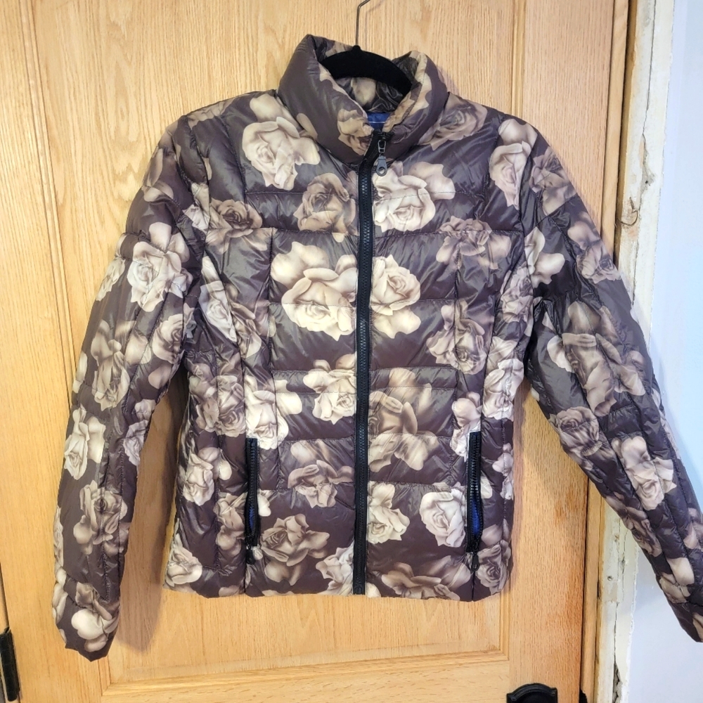 Etage Denmark Brown Floral Down Puffer Jacket